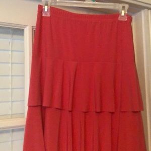 Coral Layered Skirt